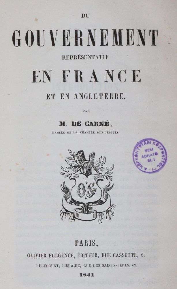 Große Abbildung Nr.1: 144-308 Sammlung: (Jus der Bibliothek v. Prof. Thomas Würtenberger, Frankreich)