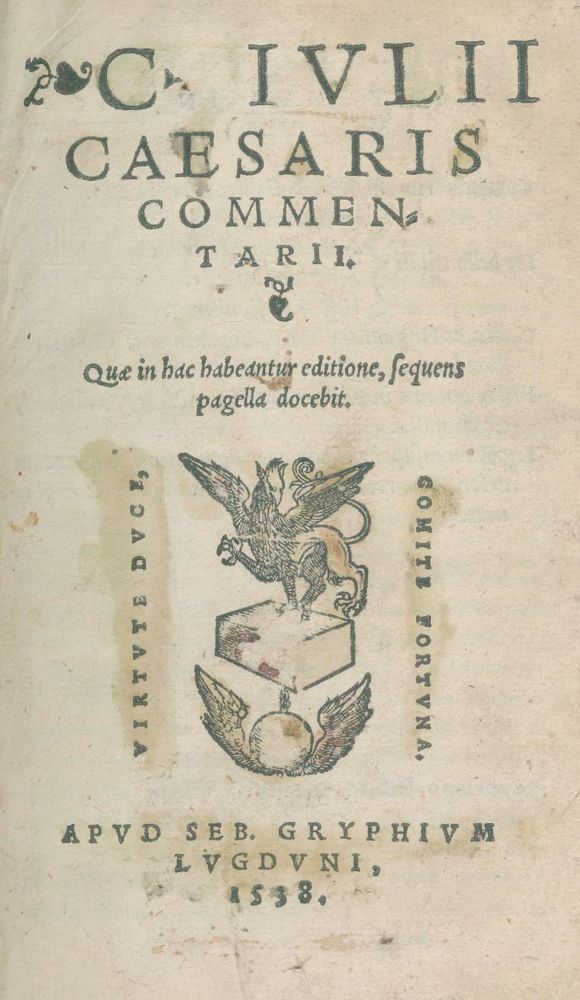 Große Abbildung Nr.1: 144-31 Caesar,C.J.: (Alte Drucke, Handschriften und Theologie)