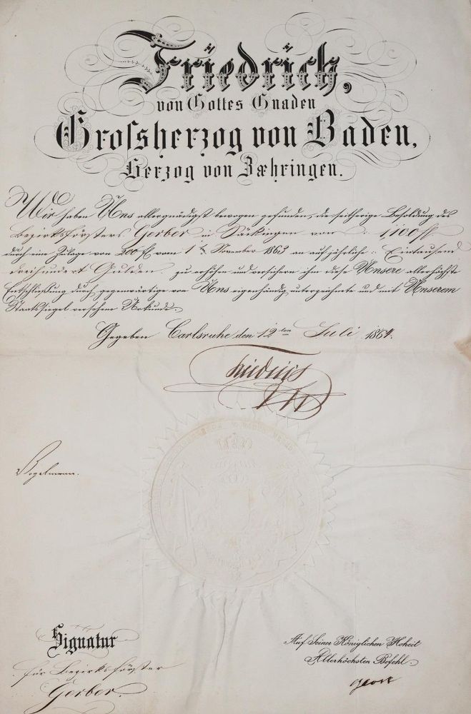 Große Abbildung Nr.1: 144-310 Friedrich I.: (Jus der Bibliothek v. Prof. Thomas Würtenberger, Historische Dokumente)