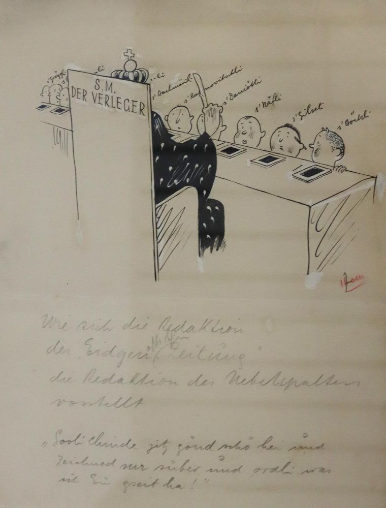 Große Abbildung Nr.5: 144-3151 Karikaturen.: (Ausland, Schweiz)