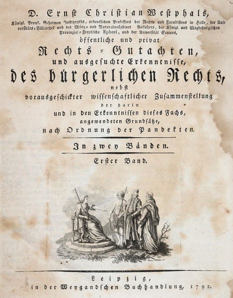 Große Abbildung Nr.1: 144-331 Westphal,E.C.: (Jus der Bibliothek v. Prof. Thomas Würtenberger, Juridica und Kriminologie)
