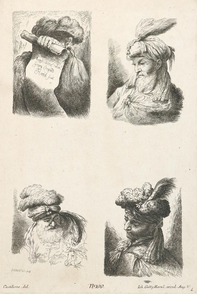 Große Abbildung Nr.2: 144-3377 Castiglione, Giovanni Benedetto: (Künstlergraphik)