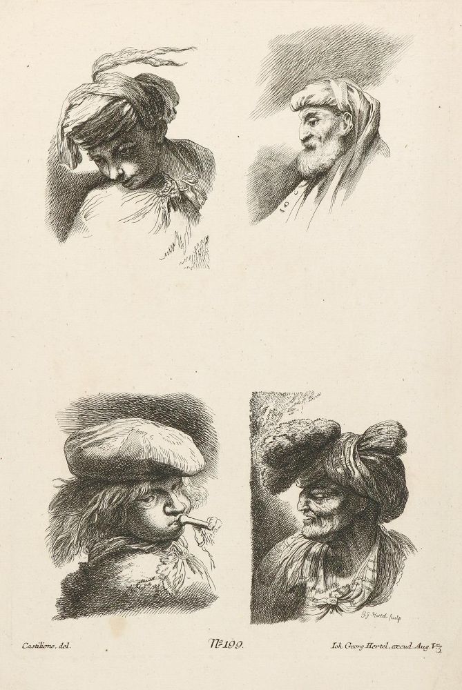 Große Abbildung Nr.3: 144-3377 Castiglione, Giovanni Benedetto: (Künstlergraphik)