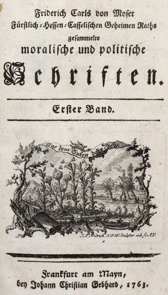 Große Abbildung Nr.1: 144-338 Moser,F.K.v.: (Jus der Bibliothek v. Prof. Thomas Würtenberger)