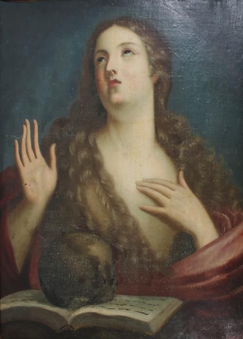 Große Abbildung Nr.1: 144-3432 Die büßende Maria Magdalena.: (Künstlergraphik)