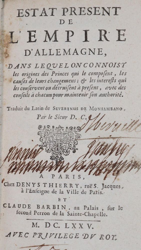 Große Abbildung Nr.1: 144-361 (Pufendorf,S.v.).: (Jus der Bibliothek v. Prof. Thomas Würtenberger, Politik und Staatswissenschaften)