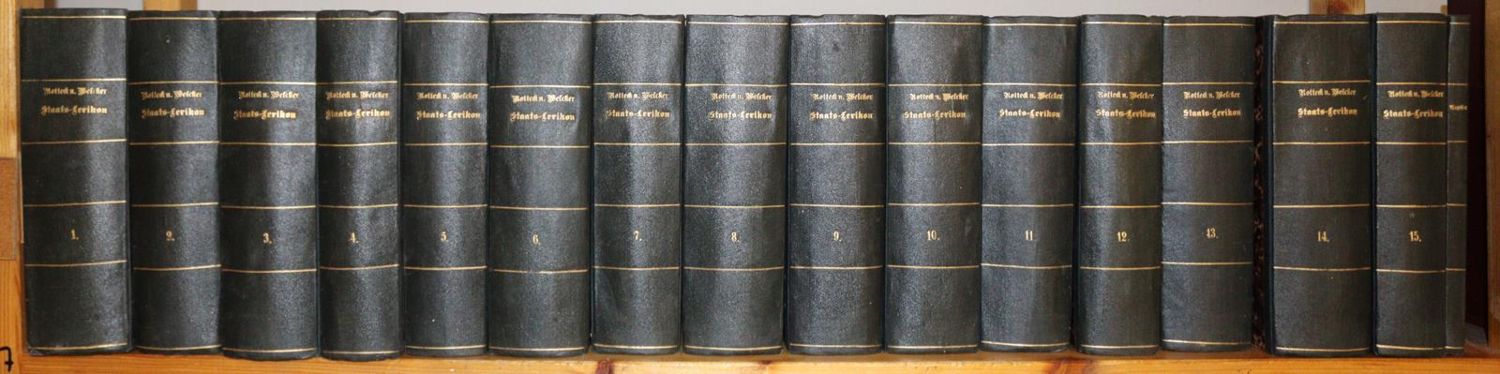 Große Abbildung Nr.2: 144-363 Rotteck,C.v. u. C.Welcker (Hrsg.).: (Jus der Bibliothek v. Prof. Thomas Würtenberger, Politik und Staatswissenschaften)