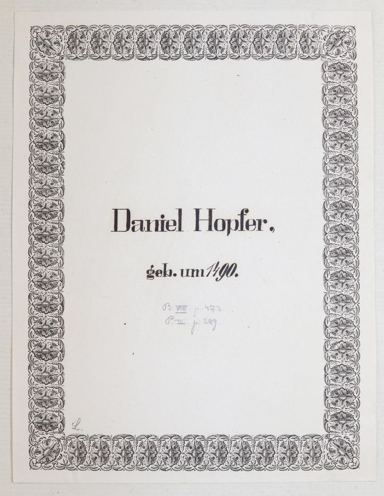 Große Abbildung Nr.1: 144-3656 Hopfer, Daniel: (Künstlergraphik)