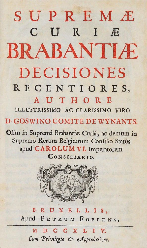 Große Abbildung Nr.1: 144-381 Wynants,G.de.: (Jus der Bibliothek v. Prof. Thomas Würtenberger)