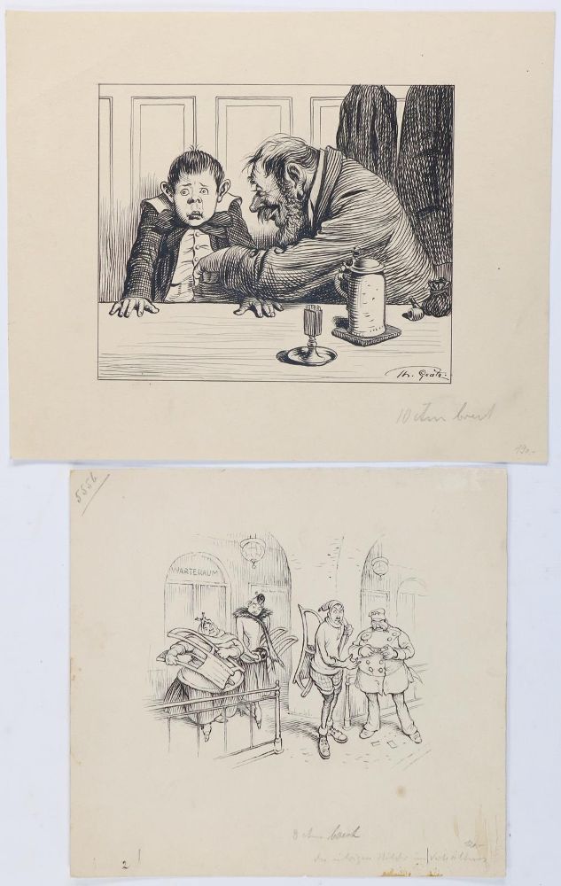 Große Abbildung Nr.2: 144-3833 Grätz, Theodor: (Künstlergraphik, Karikatur)