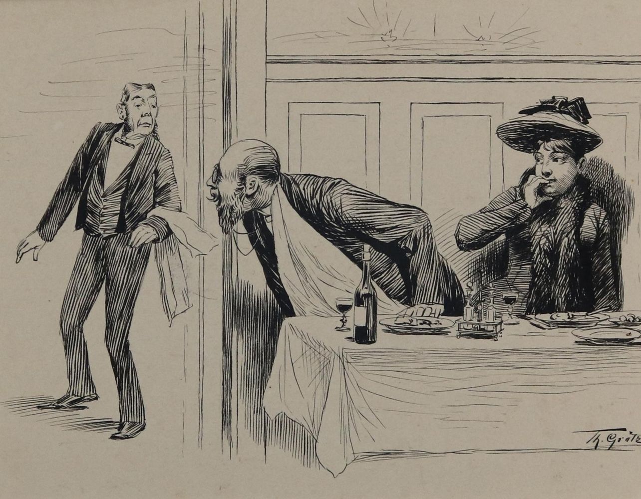 Große Abbildung Nr.8: 144-3835 Grätz, Theodor: (Künstlergraphik, Karikatur)
