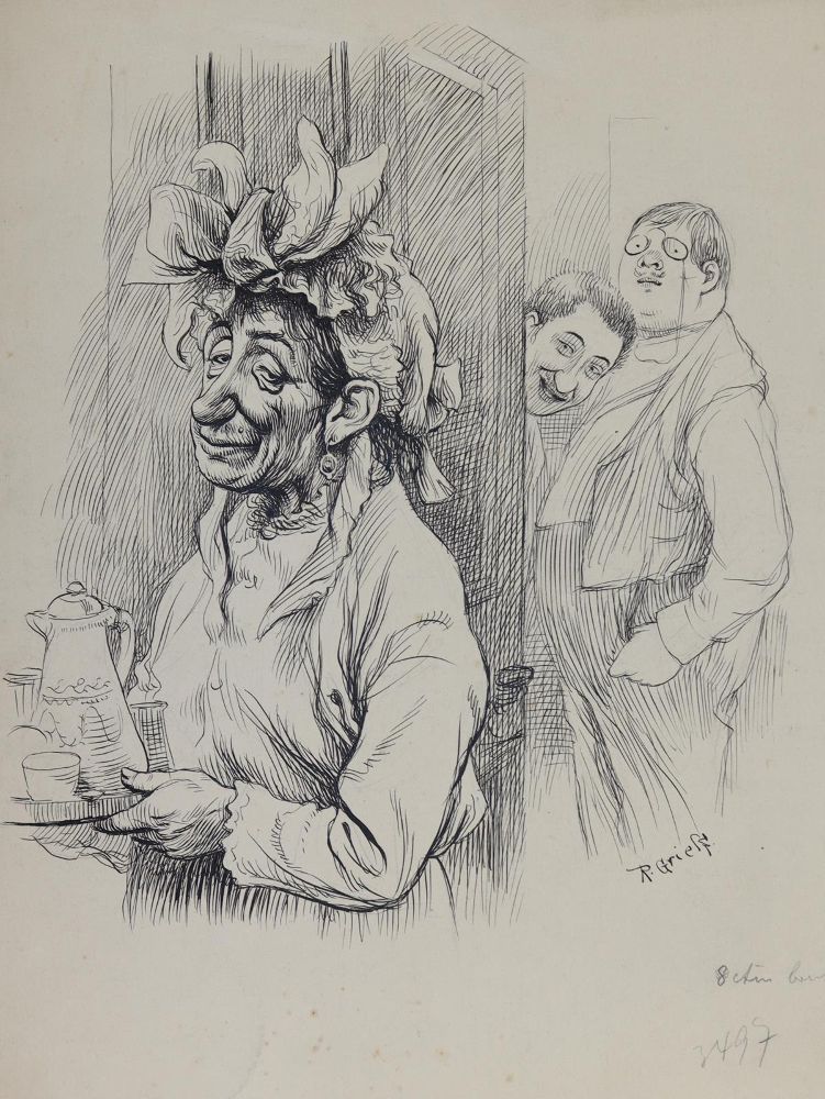 Große Abbildung Nr.2: 144-3838 Grieß, Rudolf: (Künstlergraphik, Karikatur)