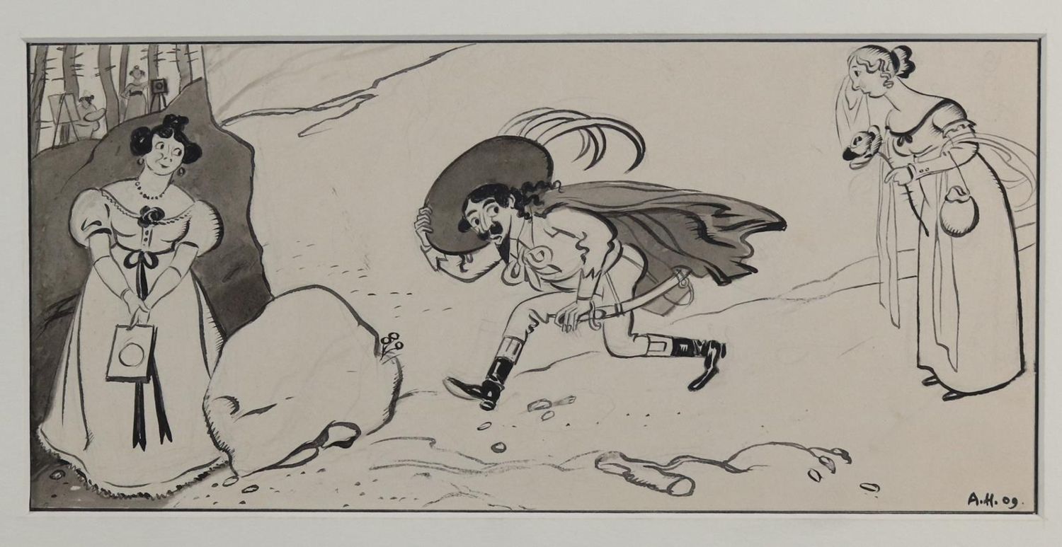 Große Abbildung Nr.3: 144-3840 Hengeler, Adolf: (Künstlergraphik, Karikatur)