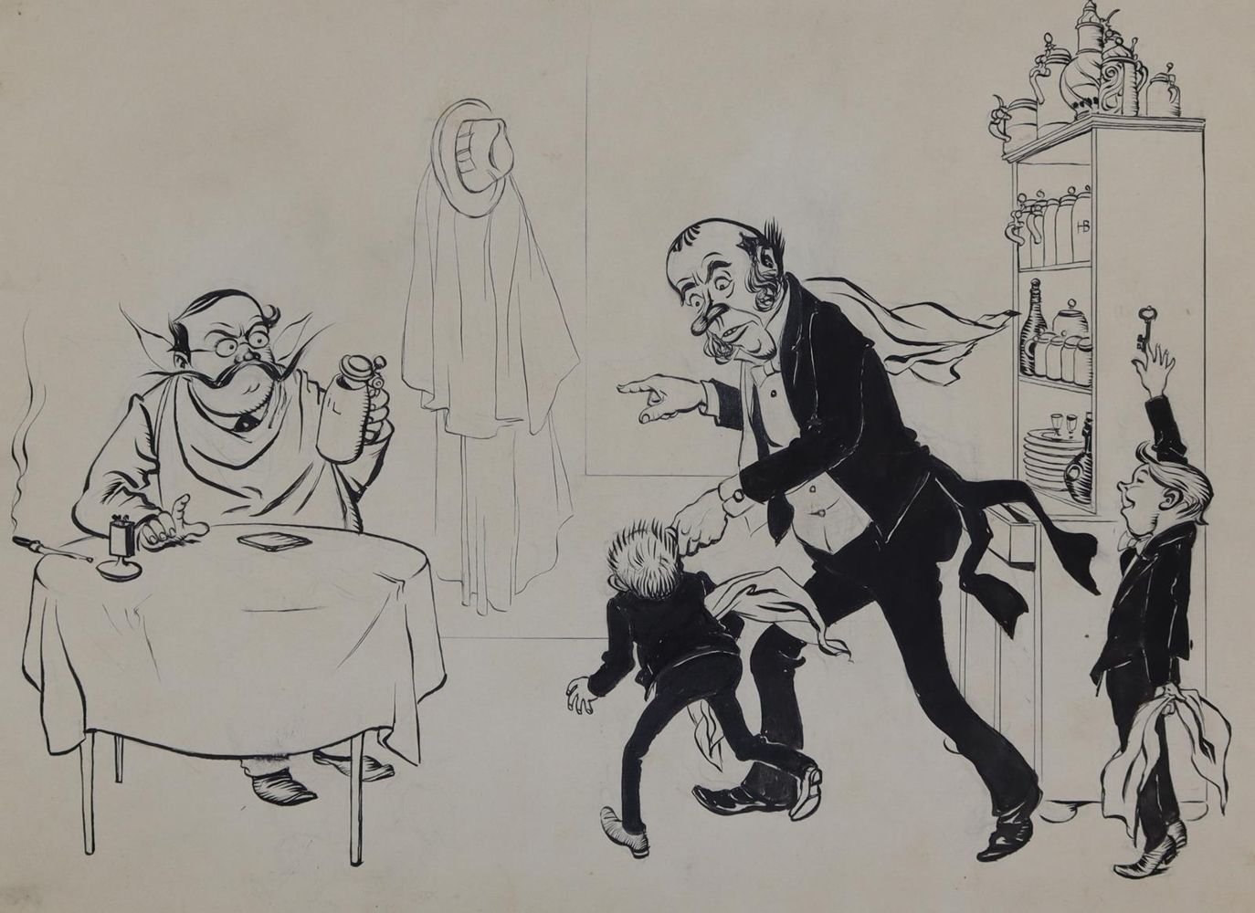 Große Abbildung Nr.10: 144-3841 Hengeler, Adolf: (Künstlergraphik, Karikatur)