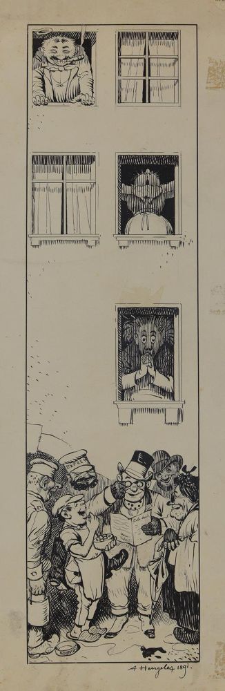 Große Abbildung Nr.4: 144-3841 Hengeler, Adolf: (Künstlergraphik, Karikatur)