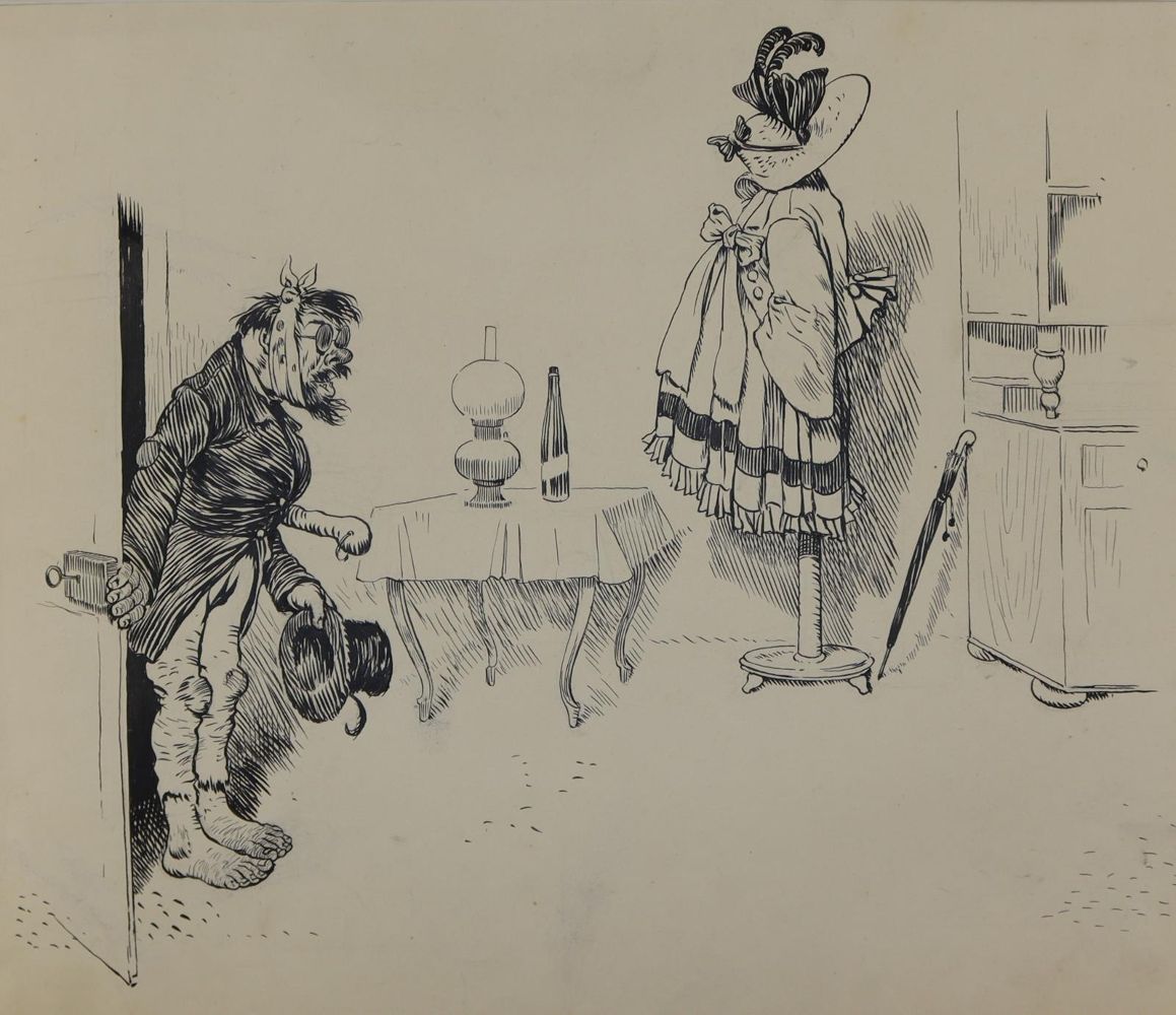 Große Abbildung Nr.7: 144-3841 Hengeler, Adolf: (Künstlergraphik, Karikatur)