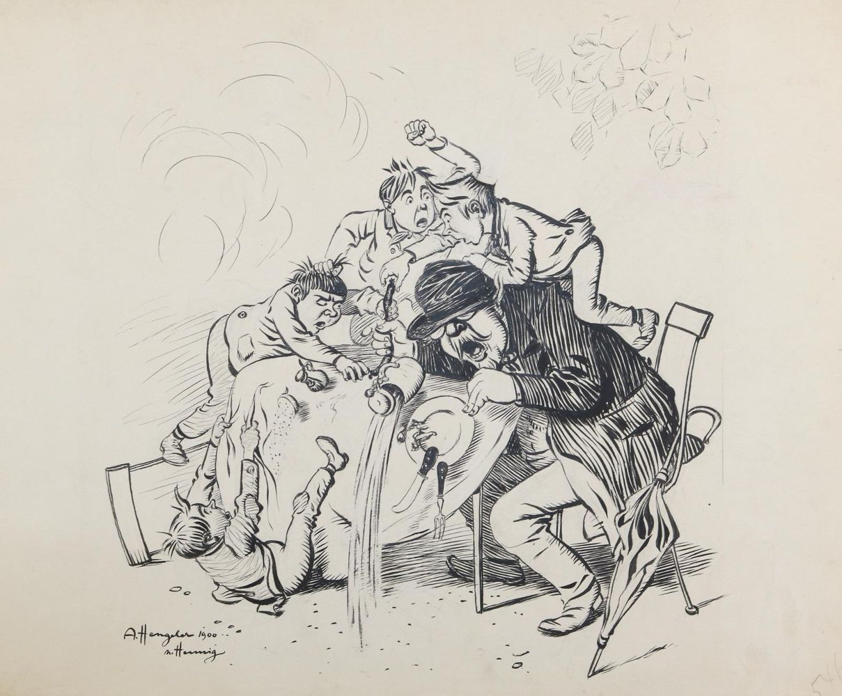 Große Abbildung Nr.1: 144-3842 Hengeler, Adolf: (Künstlergraphik, Karikatur)