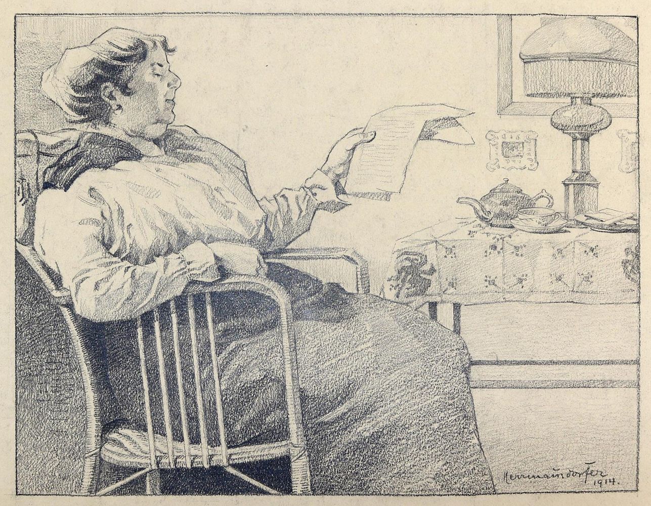 Große Abbildung Nr.3: 144-3844 Herrmannsdorfer, Joseph Martin: (Künstlergraphik, Karikatur)