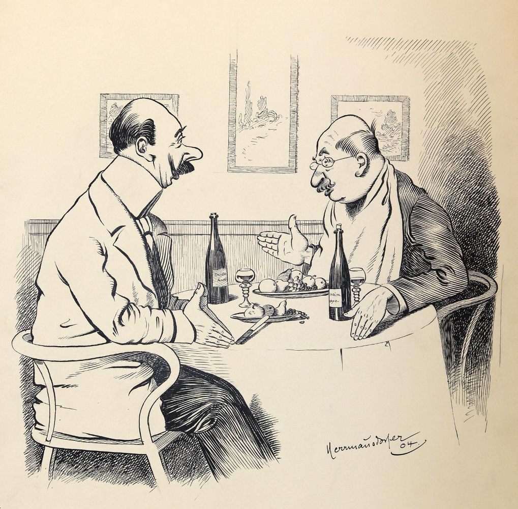 Große Abbildung Nr.5: 144-3845 Herrmannsdorfer, Joseph Martin: (Künstlergraphik, Karikatur)