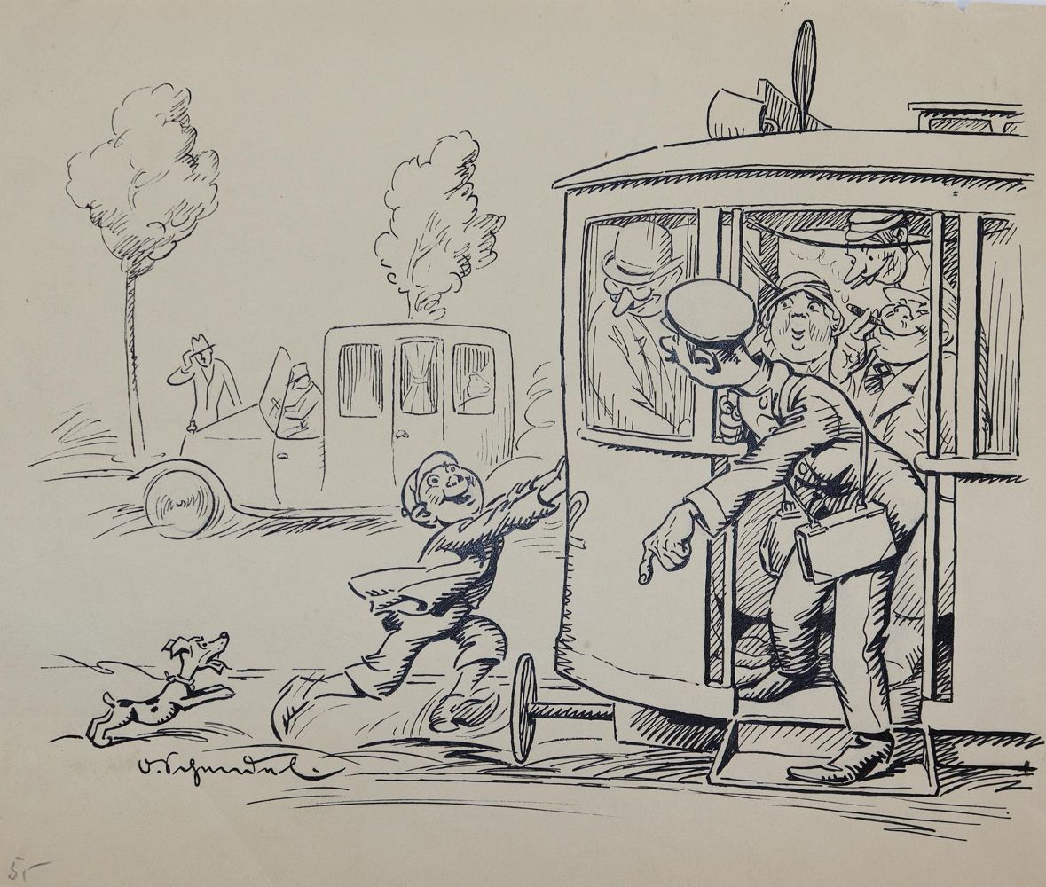 Große Abbildung Nr.7: 144-3847 Karikaturen.: (Künstlergraphik, Karikatur)