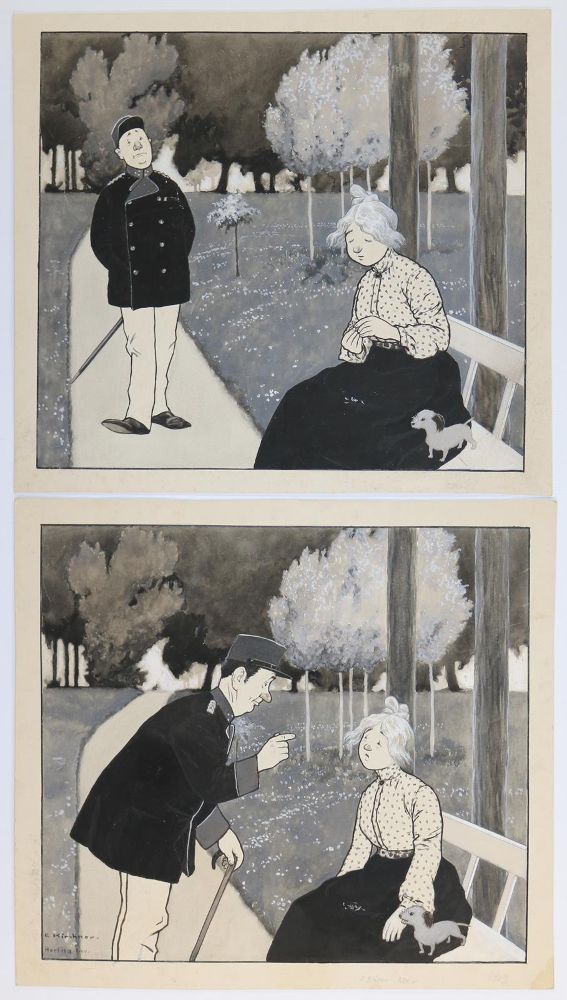 Große Abbildung Nr.4: 144-3849 Kirchner, Eugen: (Künstlergraphik, Karikatur)