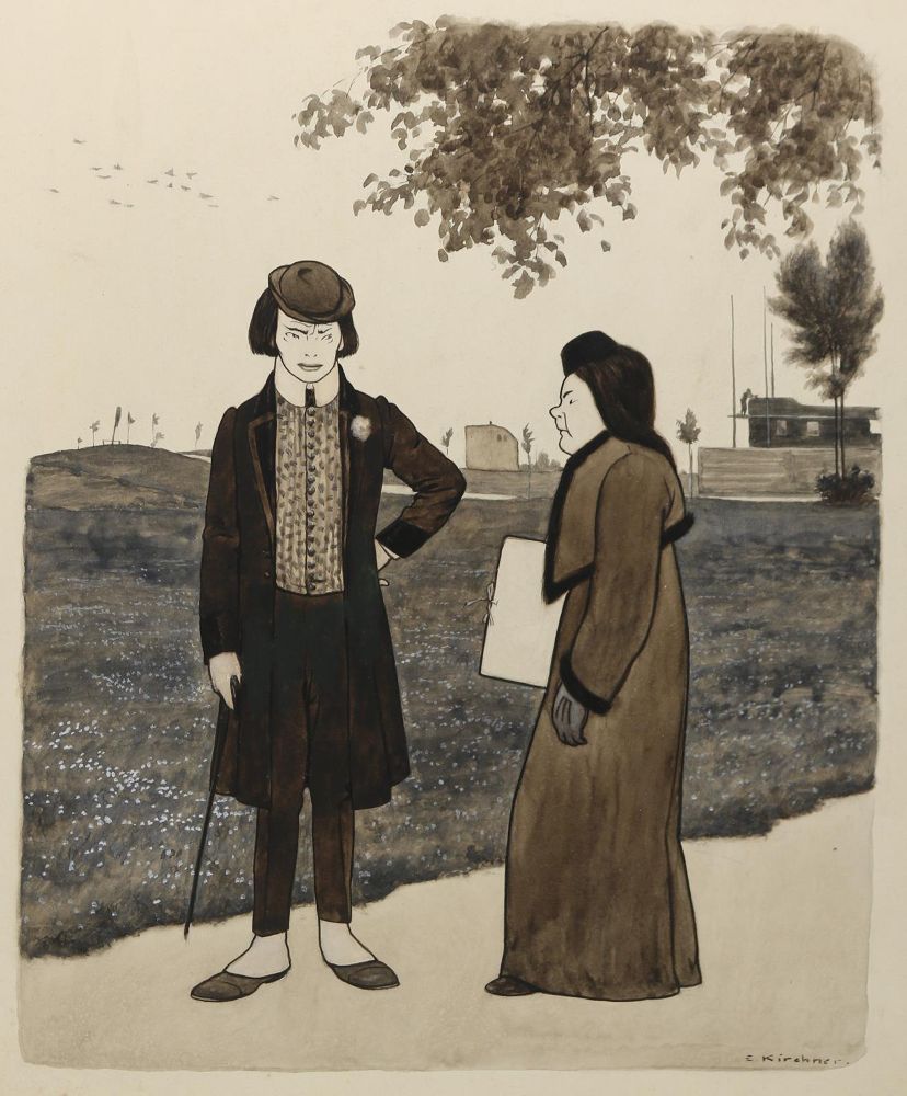 Große Abbildung Nr.1: 144-3850 Kirchner, Eugen: (Künstlergraphik, Karikatur)