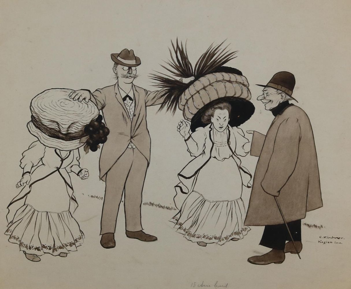 Große Abbildung Nr.7: 144-3850 Kirchner, Eugen: (Künstlergraphik, Karikatur)