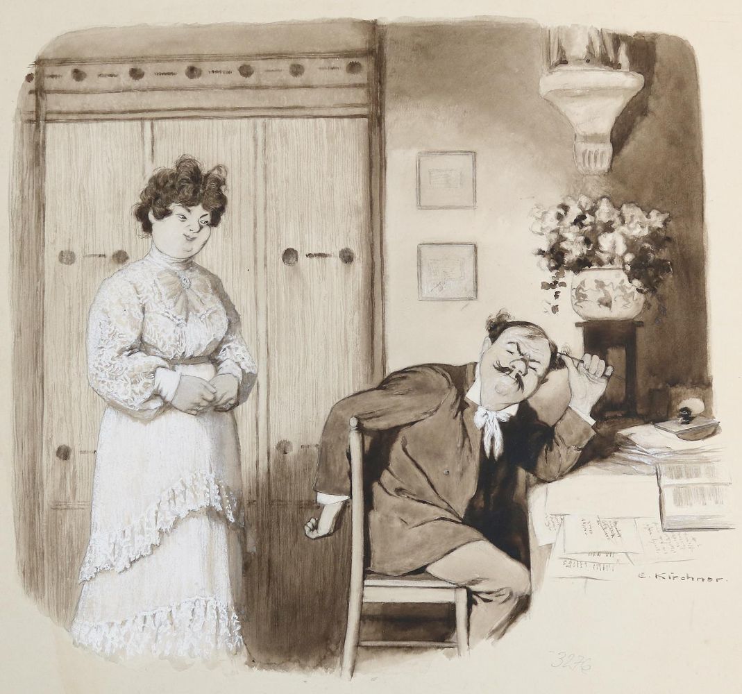 Große Abbildung Nr.6: 144-3851 Kirchner, Eugen: (Künstlergraphik, Karikatur)