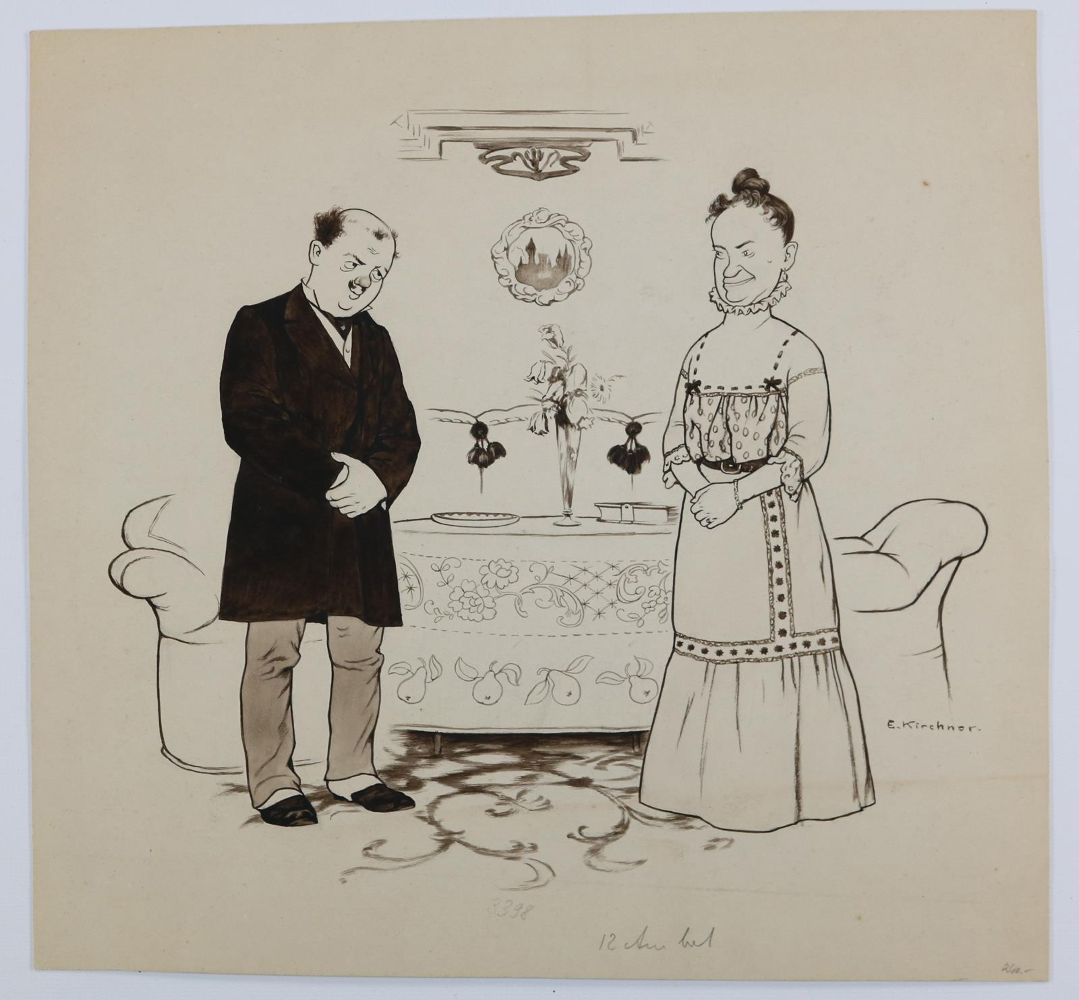 Große Abbildung Nr.4: 144-3852 Kirchner, Eugen: (Künstlergraphik, Karikatur)