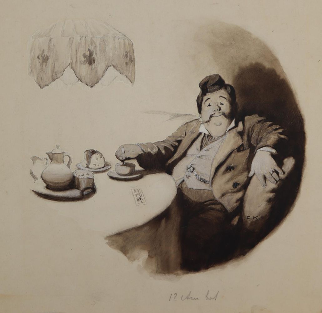 Große Abbildung Nr.5: 144-3853 Kirchner, Eugen: (Künstlergraphik, Karikatur)
