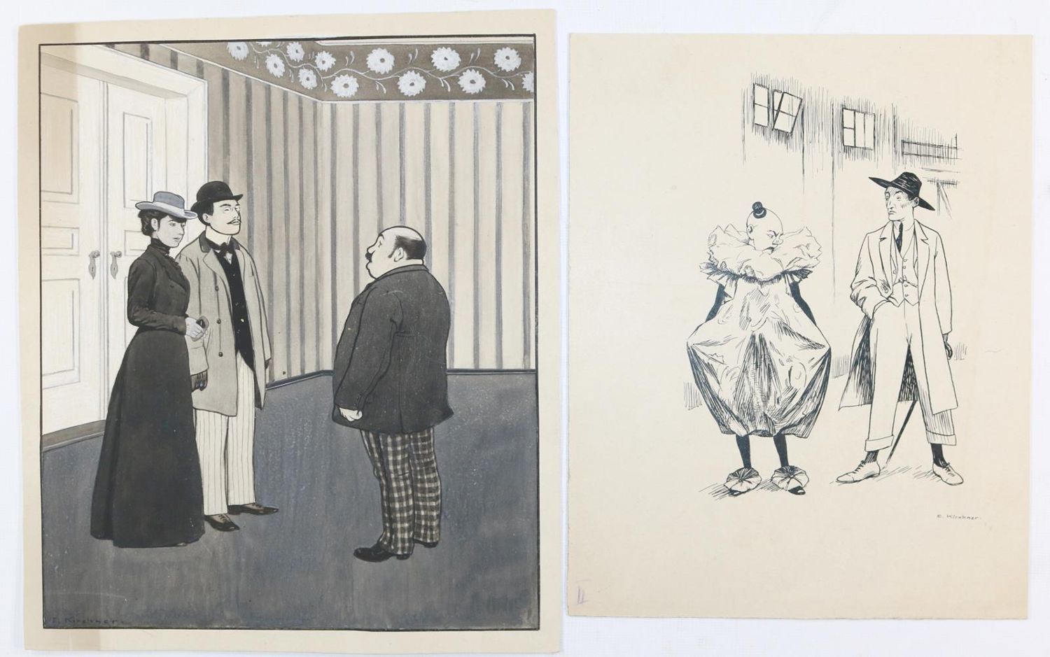 Große Abbildung Nr.3: 144-3855 Kirchner, Eugen: (Künstlergraphik, Karikatur)