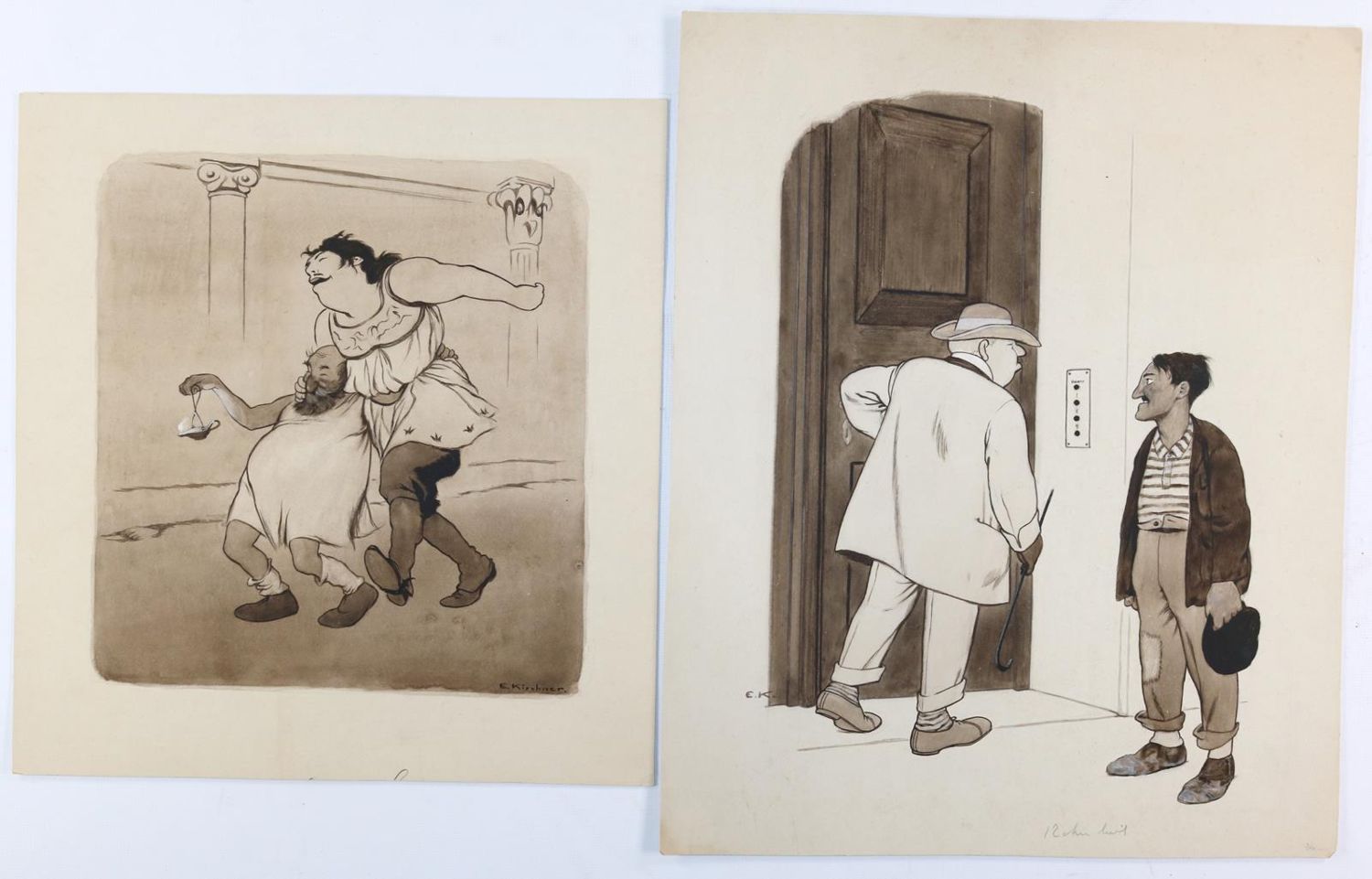 Große Abbildung Nr.5: 144-3855 Kirchner, Eugen: (Künstlergraphik, Karikatur)