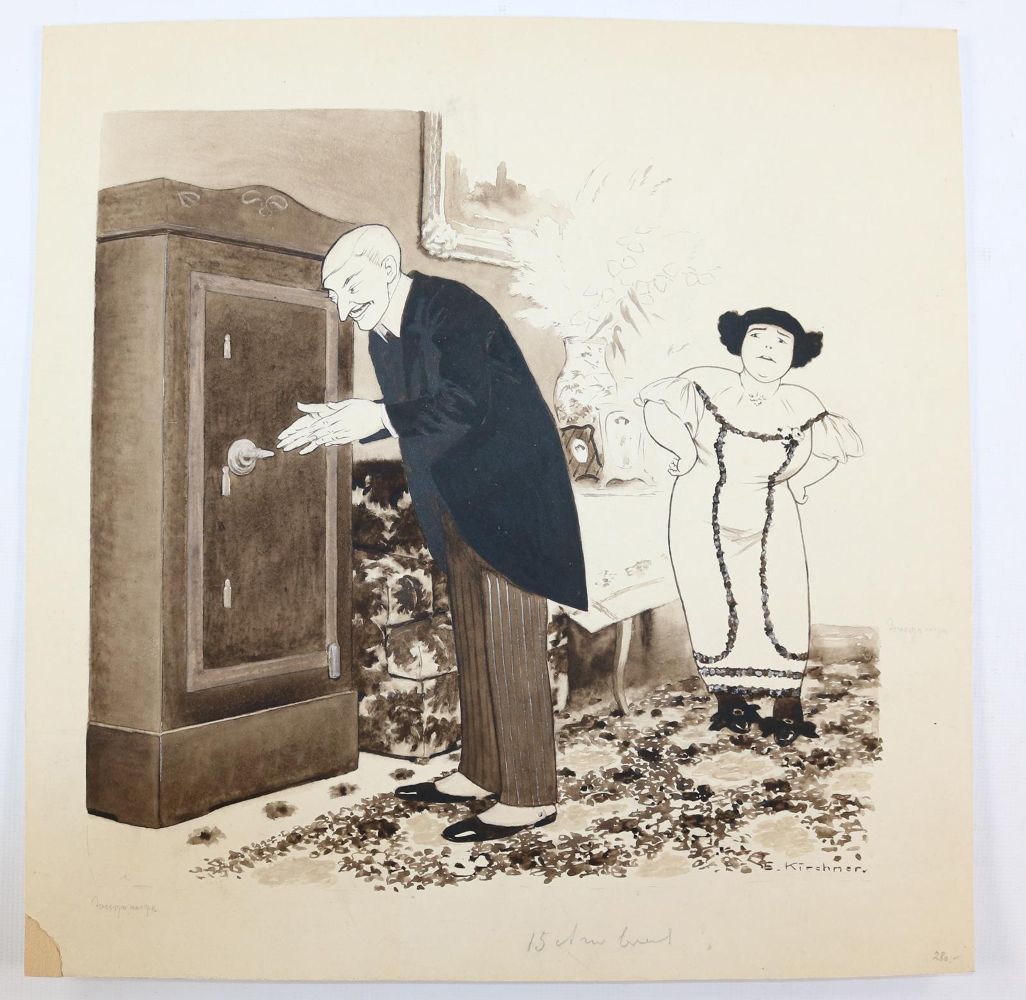Große Abbildung Nr.7: 144-3855 Kirchner, Eugen: (Künstlergraphik, Karikatur)