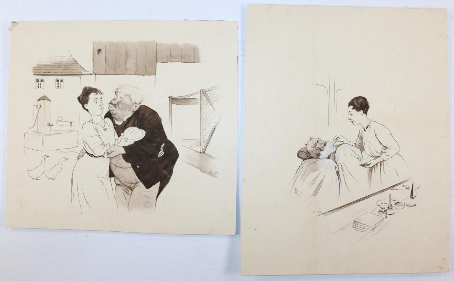 Große Abbildung Nr.8: 144-3855 Kirchner, Eugen: (Künstlergraphik, Karikatur)