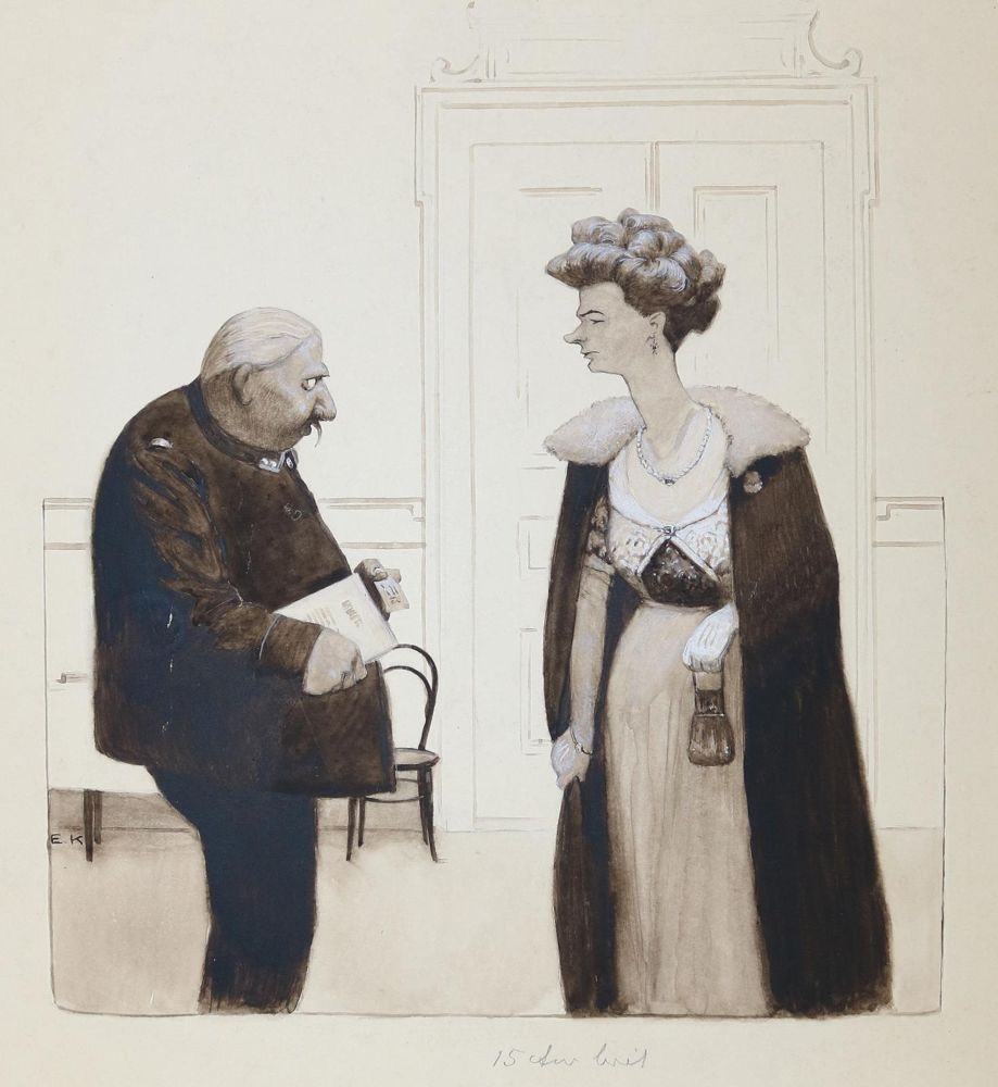 Große Abbildung Nr.9: 144-3855 Kirchner, Eugen: (Künstlergraphik, Karikatur)