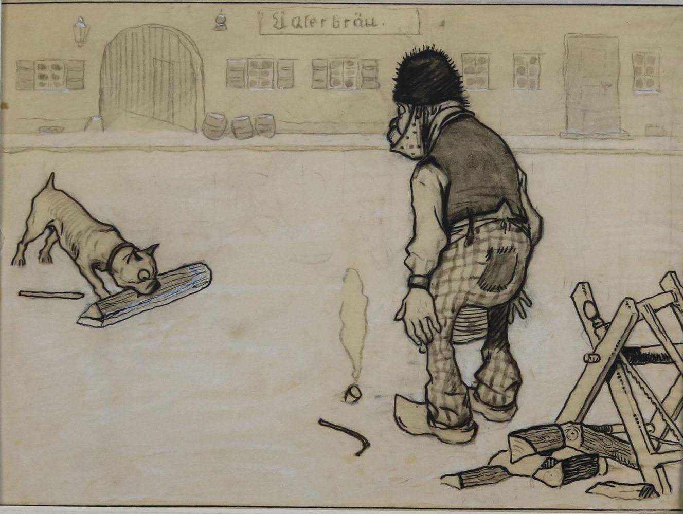 Große Abbildung Nr.2: 144-3859 Oberländer, Adolf: (Künstlergraphik, Karikatur)