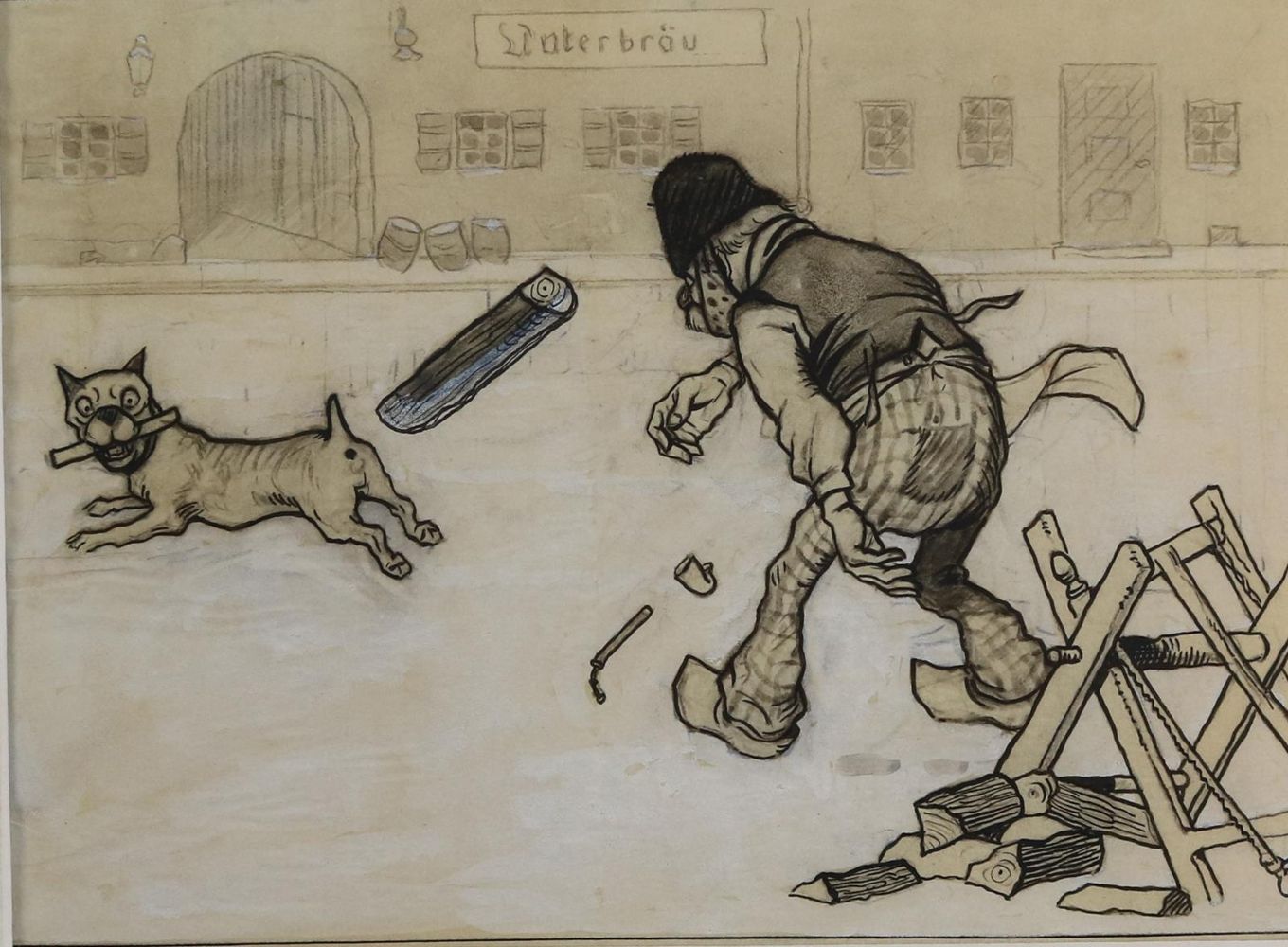 Große Abbildung Nr.4: 144-3859 Oberländer, Adolf: (Künstlergraphik, Karikatur)