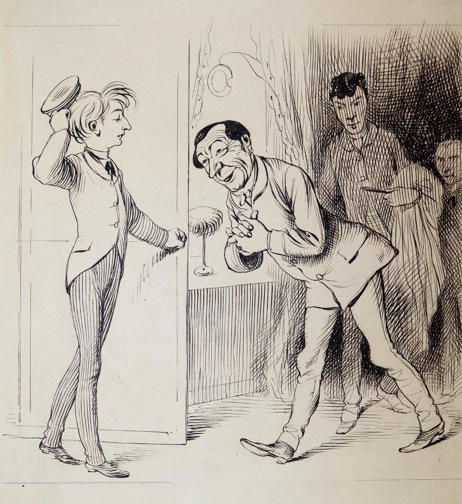 Große Abbildung Nr.2: 144-3860 Oberländer, Adolf: (Künstlergraphik, Karikatur)
