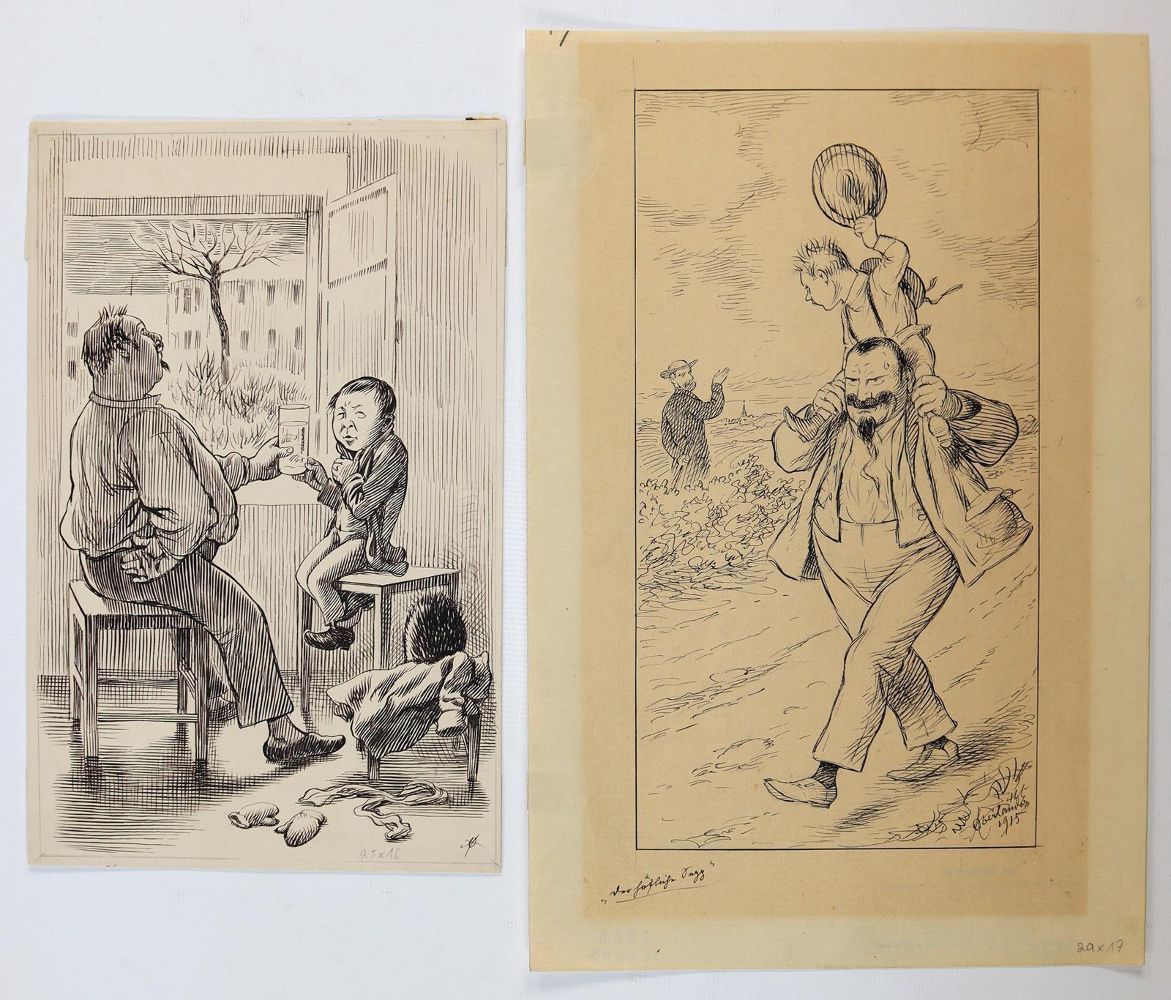 Große Abbildung Nr.3: 144-3861 Oberländer, Adolf: (Künstlergraphik, Karikatur)