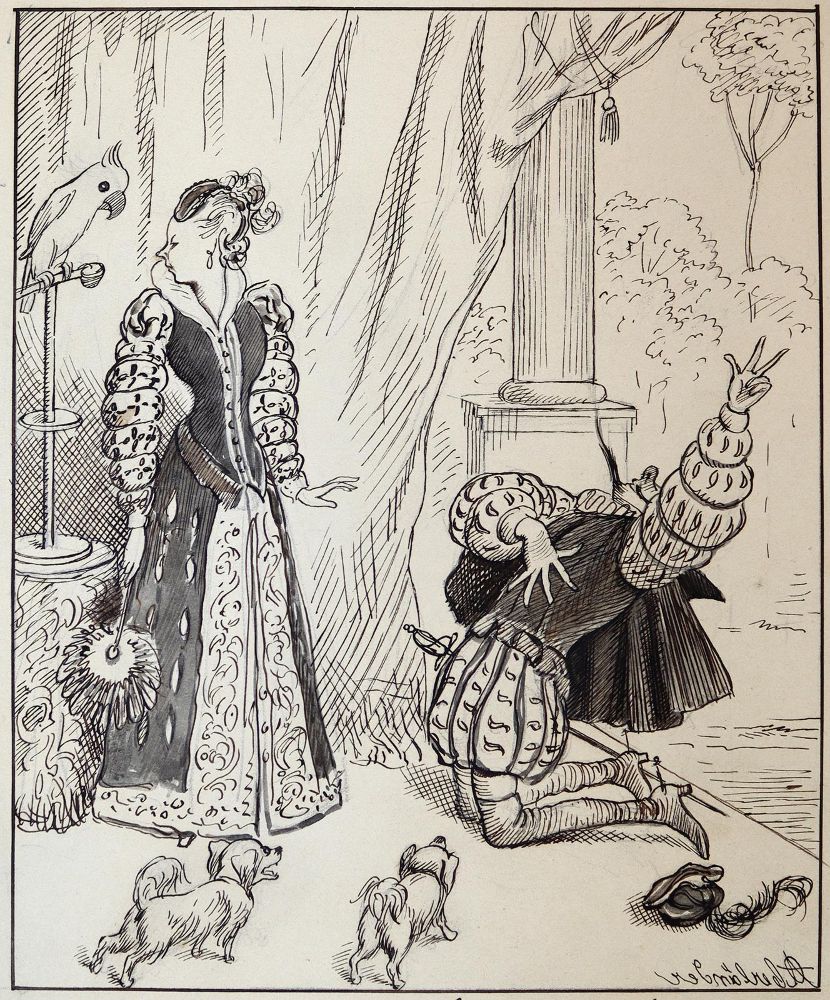 Große Abbildung Nr.1: 144-3862 Oberländer, Adolf: (Künstlergraphik, Karikatur)
