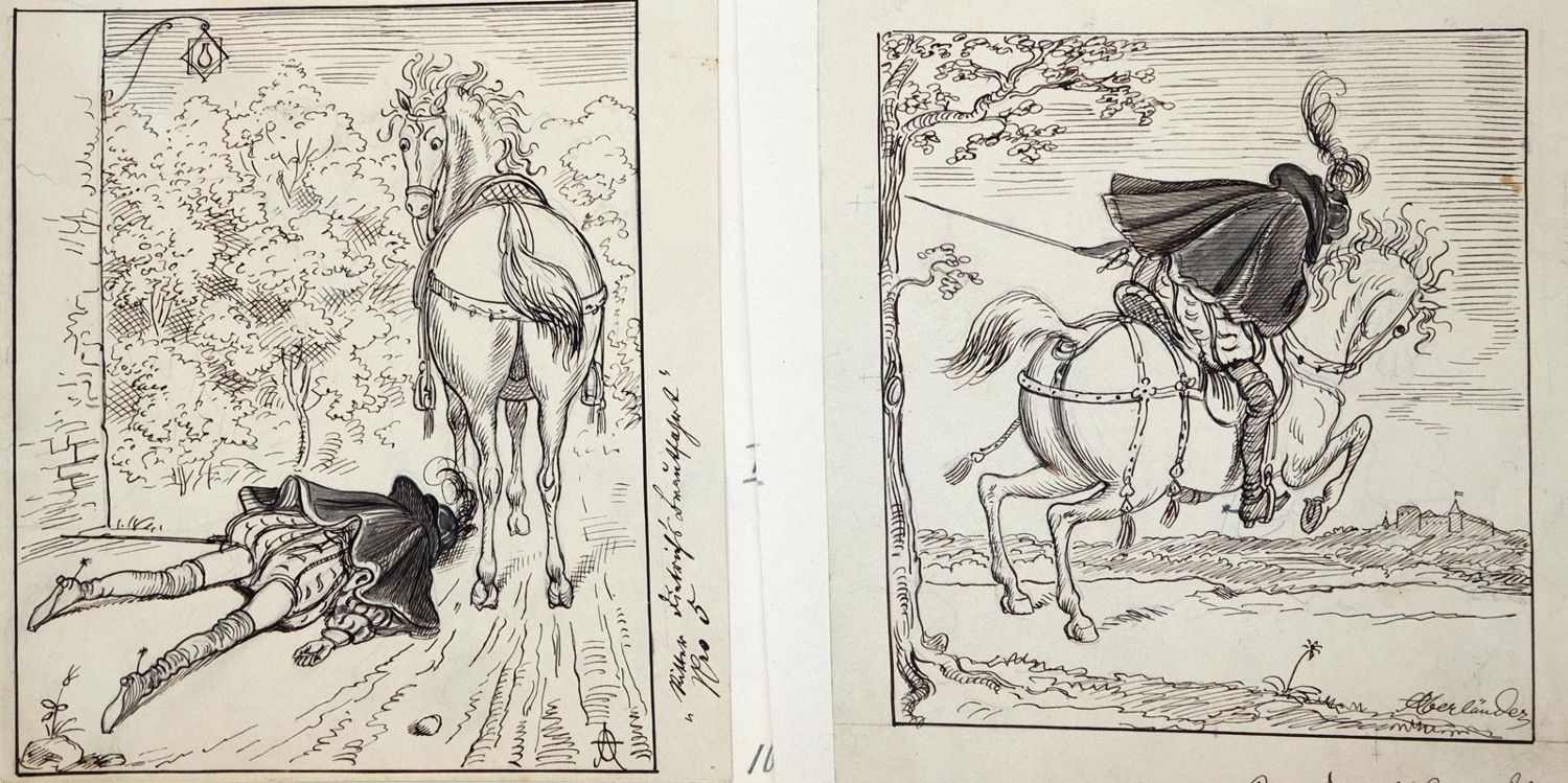 Große Abbildung Nr.2: 144-3862 Oberländer, Adolf: (Künstlergraphik, Karikatur)