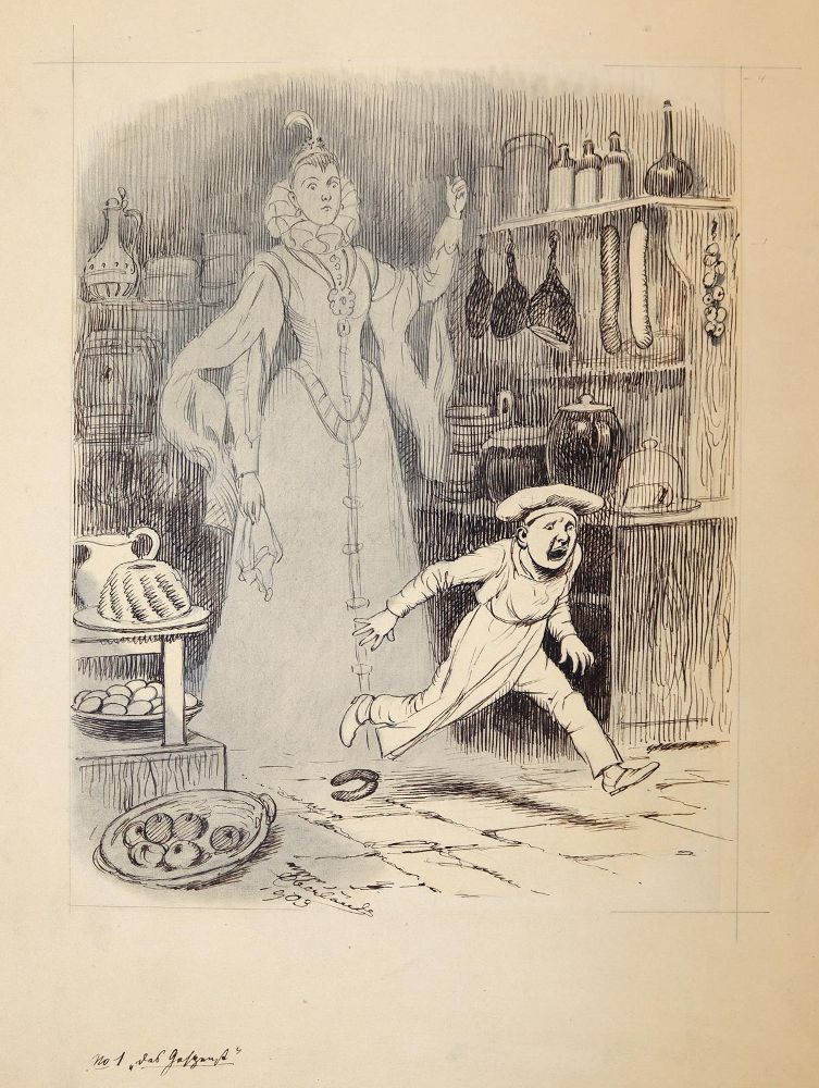 Große Abbildung Nr.3: 144-3863 Oberländer, Adolf: (Künstlergraphik, Karikatur)