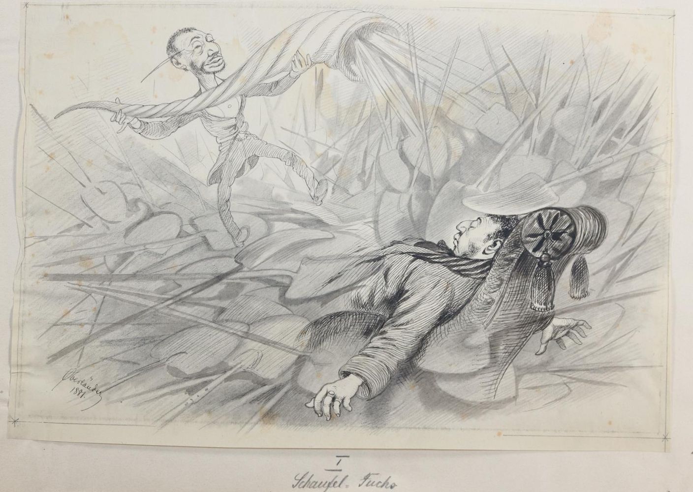 Große Abbildung Nr.7: 144-3865 Oberländer, Adolf: (Künstlergraphik, Karikatur)