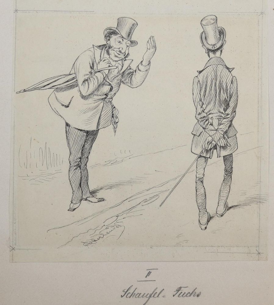 Große Abbildung Nr.8: 144-3865 Oberländer, Adolf: (Künstlergraphik, Karikatur)