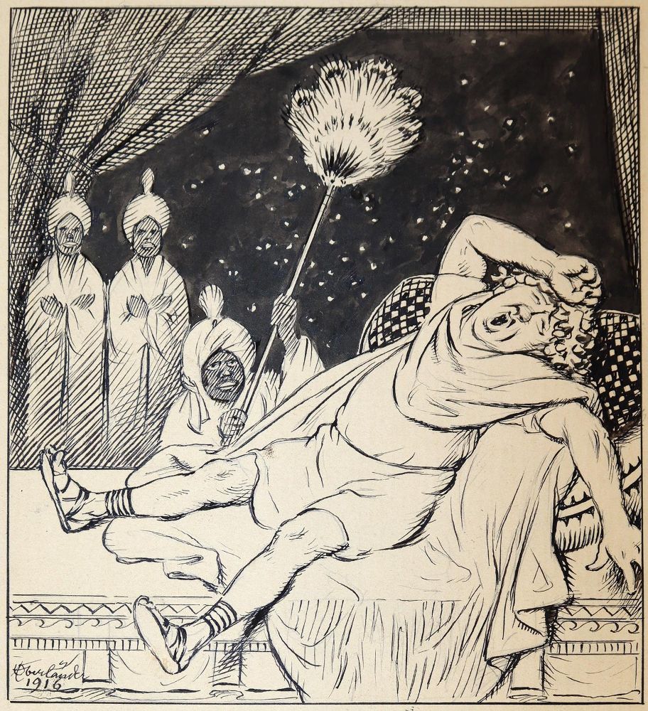 Große Abbildung Nr.1: 144-3867 Oberländer, Adolf: (Künstlergraphik, Karikatur)