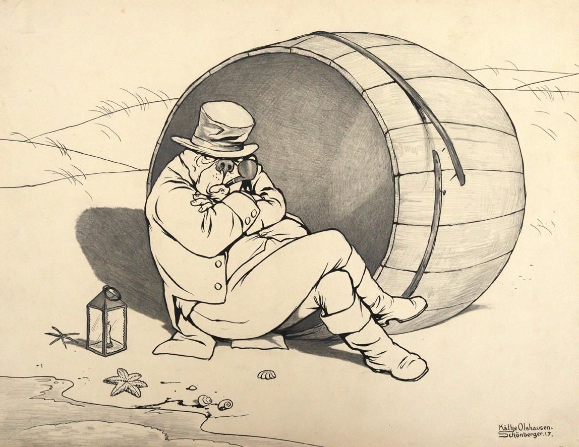 Große Abbildung Nr.1: 144-3868 Olshausen-Schöneberg, Käthe: (Künstlergraphik, Karikatur)
