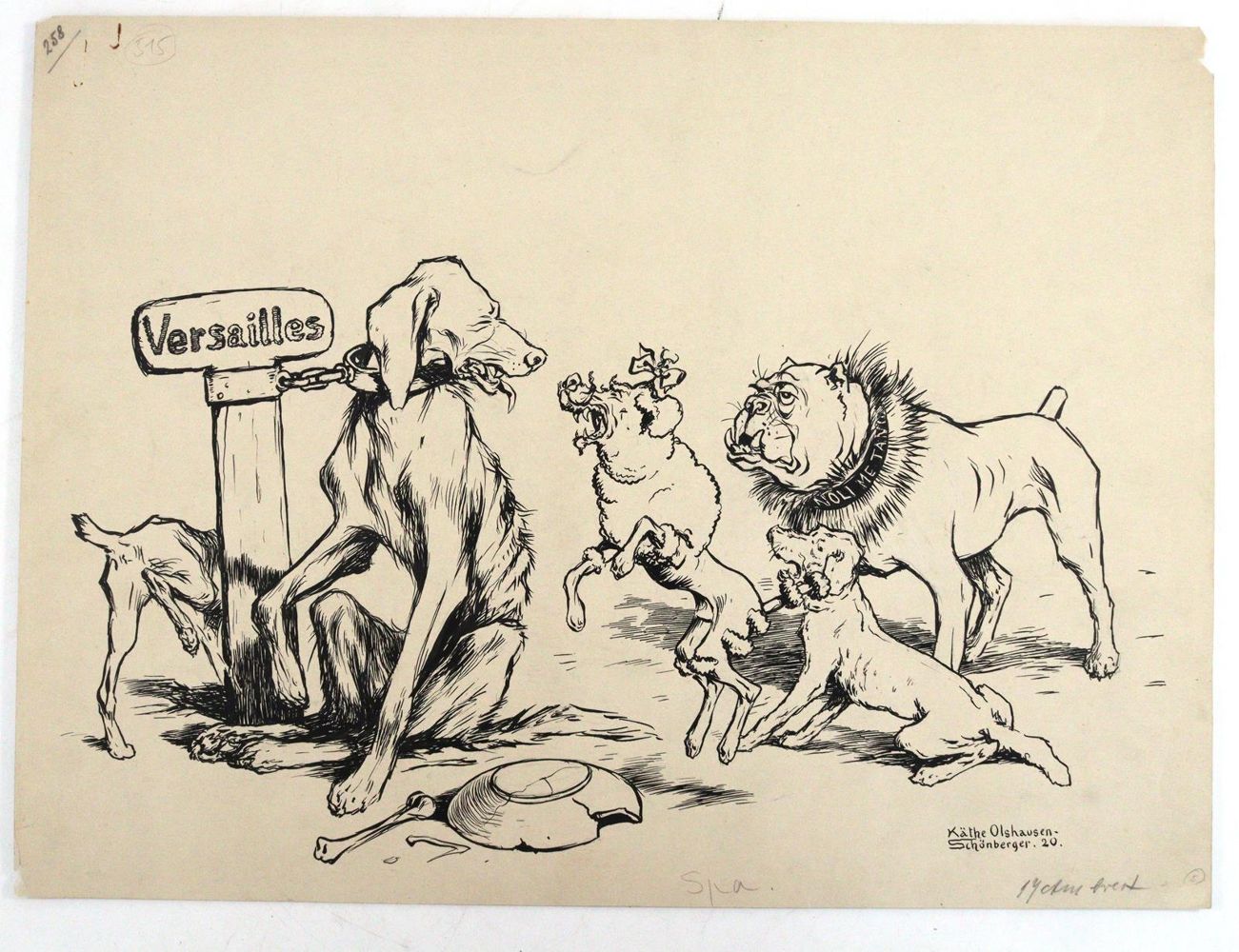 Große Abbildung Nr.2: 144-3868 Olshausen-Schöneberg, Käthe: (Künstlergraphik, Karikatur)