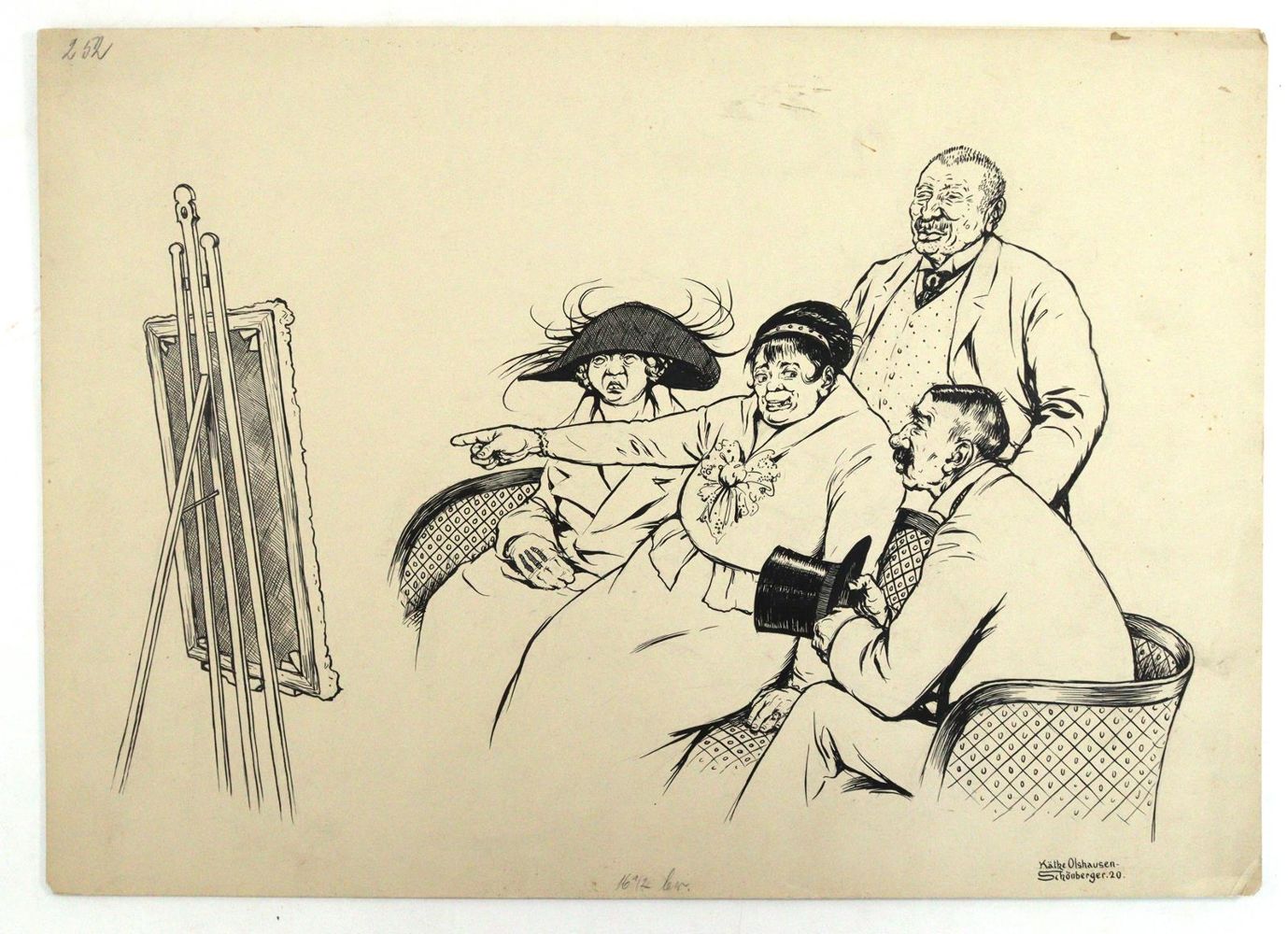 Große Abbildung Nr.5: 144-3868 Olshausen-Schöneberg, Käthe: (Künstlergraphik, Karikatur)