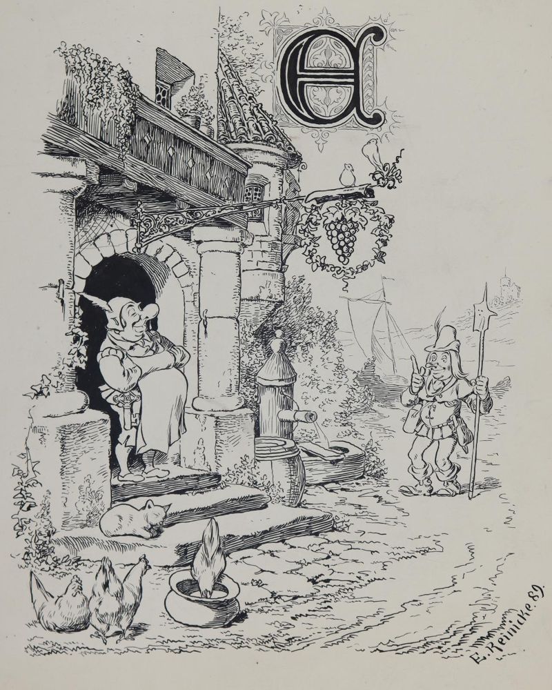 Große Abbildung Nr.5: 144-3869 Reinicke, Emil: (Künstlergraphik, Karikatur)