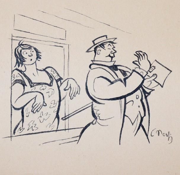 Große Abbildung Nr.1: 144-3876 Storch, Carl: (Künstlergraphik, Karikatur)